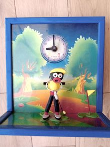 Vintage  Moving Clock ( Golf )