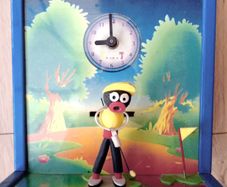 Vintage  Moving Clock ( Golf )