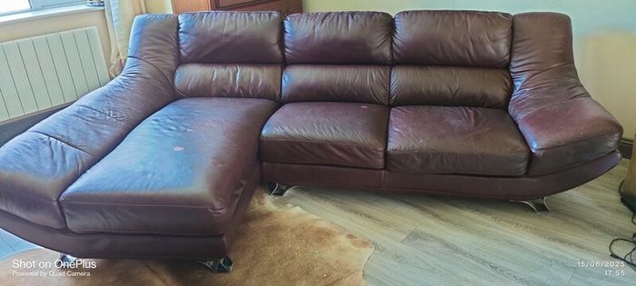 Genuine leather corner 3 seater free