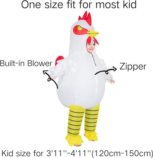 Costume Halloween Rooster Costumes for Men Women Inflatable Costume for Adult Blow up Costumes for Funny Fancy Dress Party