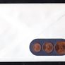 1971 Isle of Man First Day of use of low value coins Philatelic Numismatic Cover (PNC) with 3d definitive stamp and a 1/2p, 1p & 2p coin Image 2