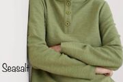 Seasalt Cornwall Last Boat Organic Cotton Sweatshirt Moss Green