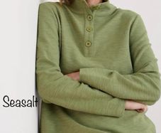 Seasalt Cornwall Last Boat Organic Cotton Sweatshirt Moss Green