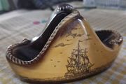 Pipe stand Vintage Mid Century double pipe holder ceramic