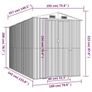 Garden Shed Anthracite 192x357x223 cm Galvanised Steel Image 6