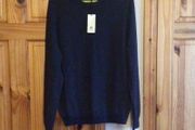 BNWT Mens Navy Blue Lambswool Jumper M includes postage
