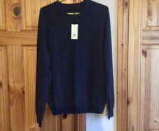 BNWT Mens Navy Blue Lambswool Jumper M includes postage