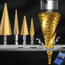 3pcs Drill Step Titanium Coated High Speed set - High Precision, Multi-Size for Wood & Metal, Durable & Versatile Free viewing Image 5