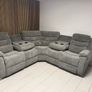 Sorrento Corner Grey Fabric Recliner Sofa Image 2