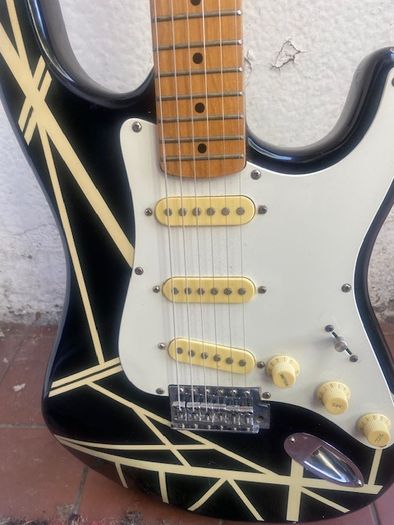 Vintage 1970s "Eagle" Stratocaster-style electric guitar, featuring a custom aftermarket cosmetic finish