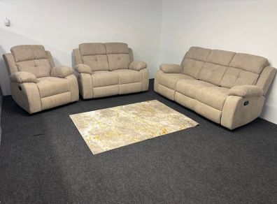 3+2+1 Hudson All Fabric Recliner Sofa Set