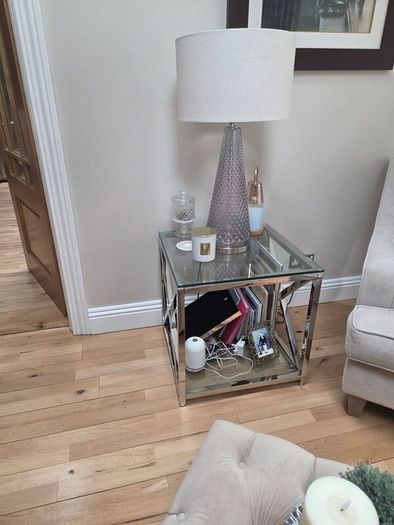 Laura Ashley Mirror chrome and.glass tables