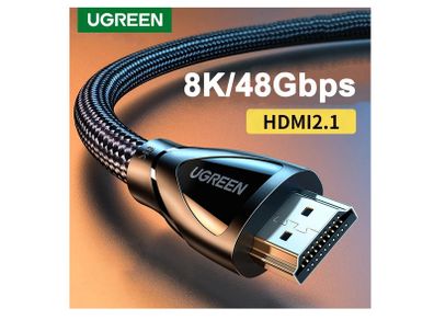 Ugreen 3M HDMI 2.1 UHD/3D 8K (7680x4320@60Hz) 48Gbps Ultra High Speed Cotton Braided (Nickel-Plated) Cable (Brand New/Warranty)