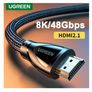 Ugreen 2M HDMI 2.1 UHD/3D 8K (7680x4320@60Hz) 48Gbps Ultra High Speed Cotton Braided (Nickel-Plated) Cable (Brand New/Warranty) Image 2
