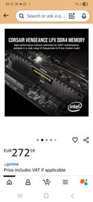 CorsAir 32GB LPX Vengeance 3200Mhz