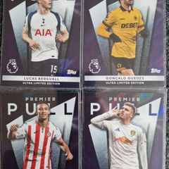 Topps Premier League Trading Cards Premier Pull Bergvall, Nunes, Piroe and Guedes