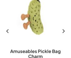 New JELLYCAT Amuseables Pickle Bag Charm
