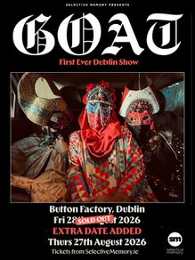 x1 Ticket for Goat, the Button Factory, 27 August 2026