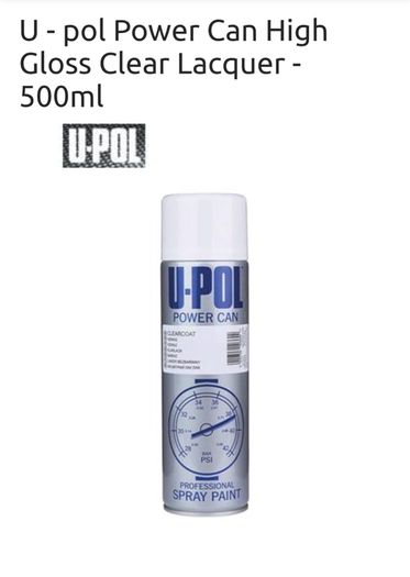 U-Pol Clearcoat lacquer