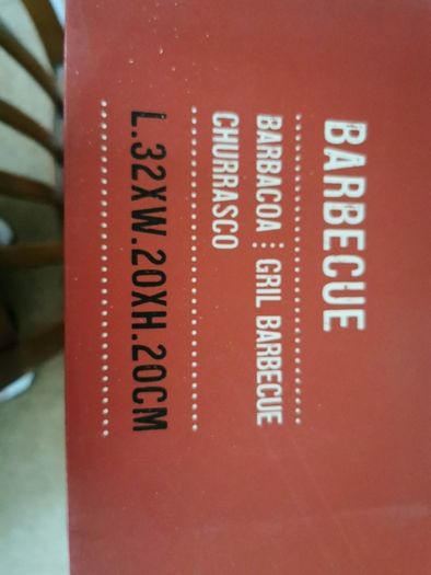 For garden or park picnic, The barbecue is brand new.  L.32XW.20XH.20CM