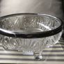 crystal bowl with chrome rim Image 2