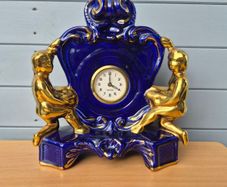 Antique Clock, Hand Painted Porcelain Clock