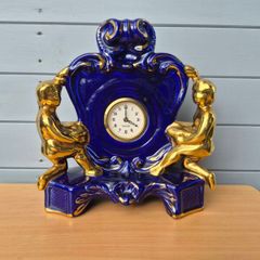 Antique Clock, Hand Painted Porcelain Clock