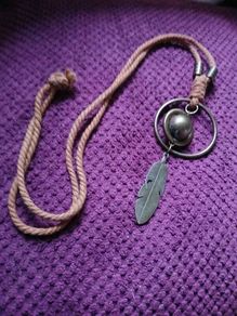 44 cm long Necklace, Unusual Pendant