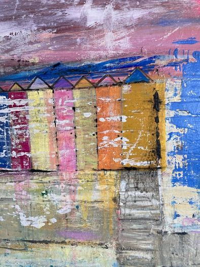 Original Art - Auction - Irish Coastal Aesthetic Original Painting 60cm