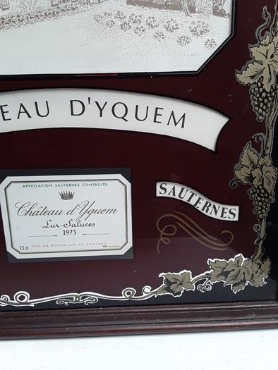 Vintage French wine makers Chateau dyquem painting