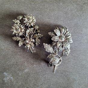 Vintage marquesite brooches