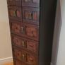 Solid Dark Wood Tallboy / Chest of Drawers - Asian Inspired Image 4