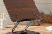 Desktop Reading Stand with 360 Rotating Base - Wooden &amp; Aluminium