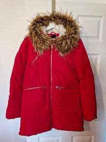 New Look Red Padded Coat Size 14