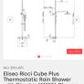 Eliseo Ricci Cube Plus Thermostatic Rain Shower with Diverter Image 2
