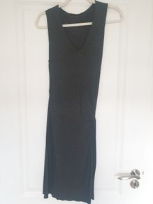 All Saints Grey Fitted Knit Dress