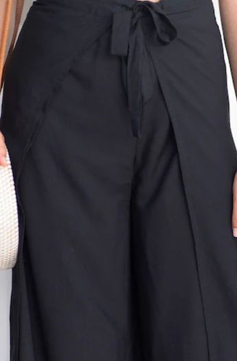 New Black Wrap Beach/ Pool Side Trousers