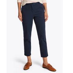 Tommy Hilfiger Womens Navy Blue Slim Chino Trousers US 8 Fits UK 10