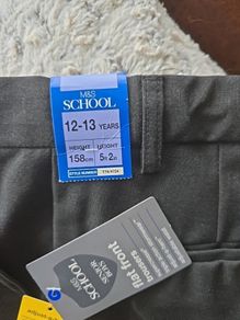 Boys grey uniform charcoal Skinny trousers