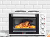 25 Litre Table Top Oven Mini Oven with Double Hotplates