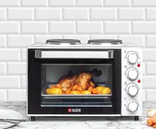 25 Litre Table Top Oven Mini Oven with Double Hotplates