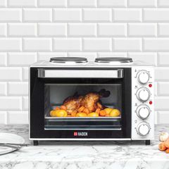 25 Litre Table Top Oven Mini Oven with Double Hotplates