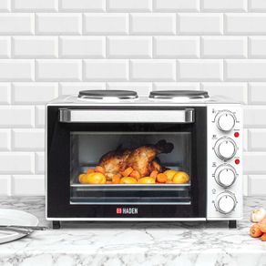 25 Litre Table Top Oven Mini Oven with Double Hotplates