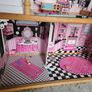 Large 3 Storey Wooden Dolls House  Pink & White Image 4