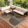 Living Room Rug, 160 x 230 cm, Jute Look Kitchen Rug, Natural Washable Rug, Black Brown, Non-Slip Rugs for Bedroom, Balcony, Entrance, Dining Room, Office Area Decor Image 8