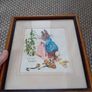 2 x vintage framed peter rabbit pictures Image 6