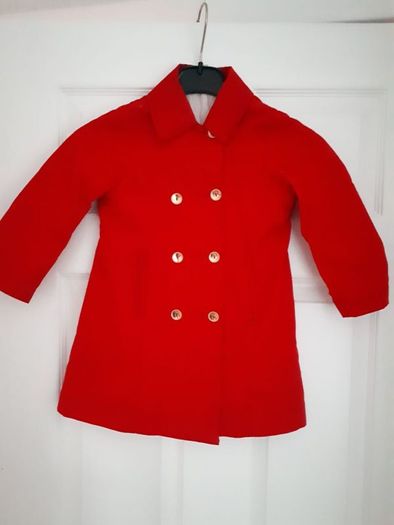 Vintage Girl's Red Coat