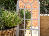 Modena, Indoor/Outdoor-Lightweight, Durable Frame, Any Weather Ornament-W35cm x H71cm Wall Mirror, Brushed Grey, 35cm x 71cm