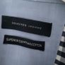 SELECTED HOMME Navy & White Superior Egyptian Cotton check shirt with button down collar Sz L - Rrp 75 (New) Image 6