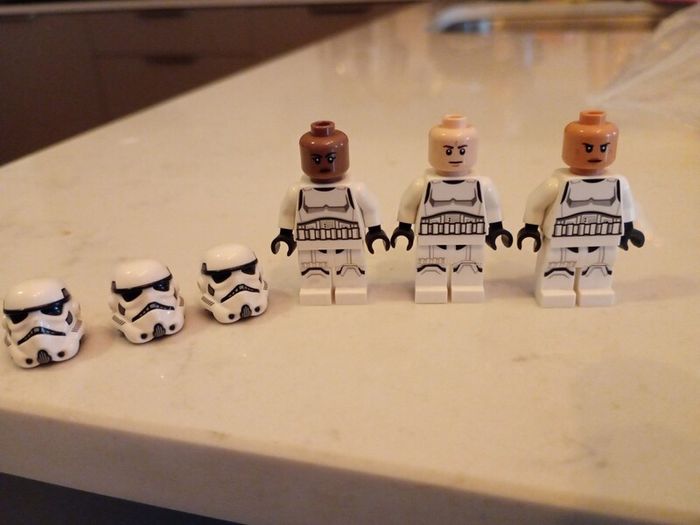 Lego star wars minifigure clone trooper 3 pieces